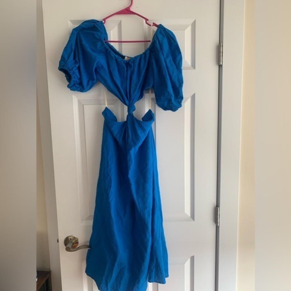 FARM Rio Blue Off-Shoulder Dress - Picture 5 of 5